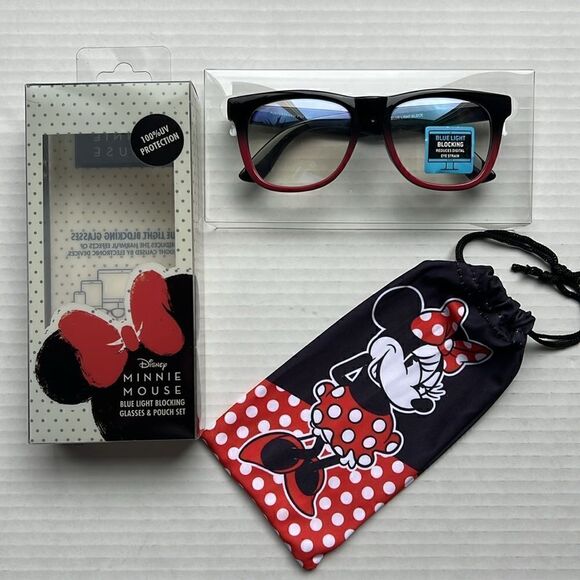 Disney Blue Light Blocking Glasses & Pouch - Picture 1 of 14